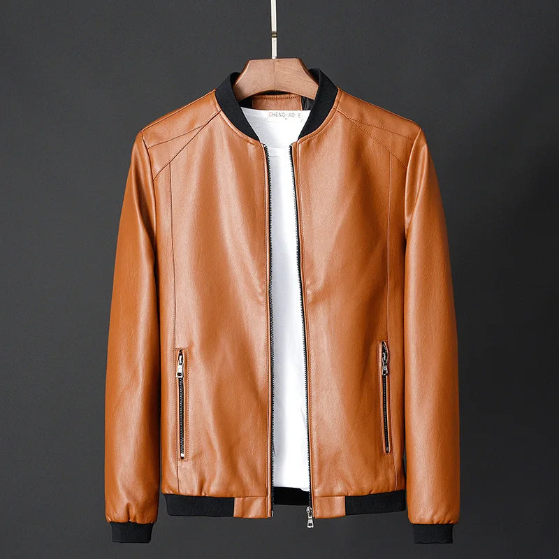 Veste En Cuir Classique pour Homme Ecke